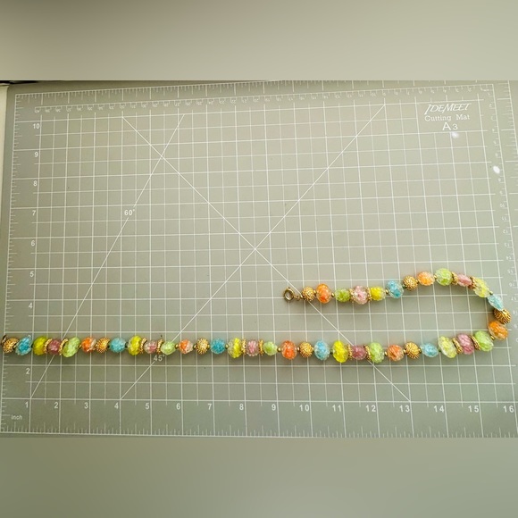 🔥 Vintage BOOK PIECE NAPIER Gum Drop Glass Necklace - Picture 14 of 17